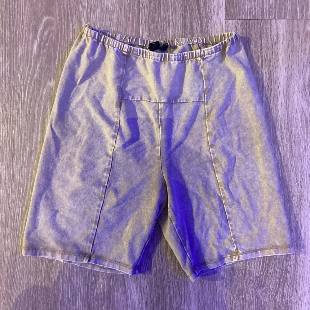 Beige Biker Shorts